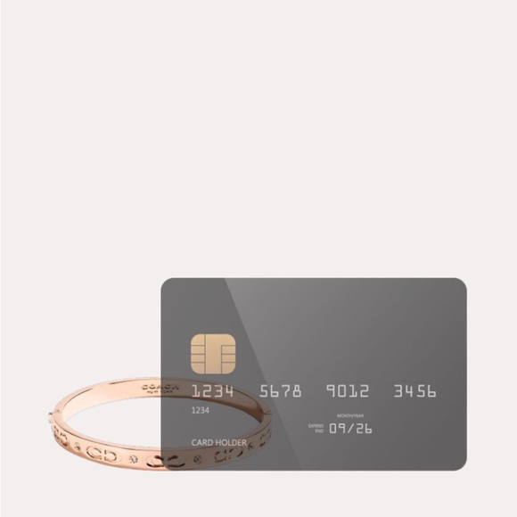 COACH signature hinged bangle bracelet in rose gold - Picture 6 of 6